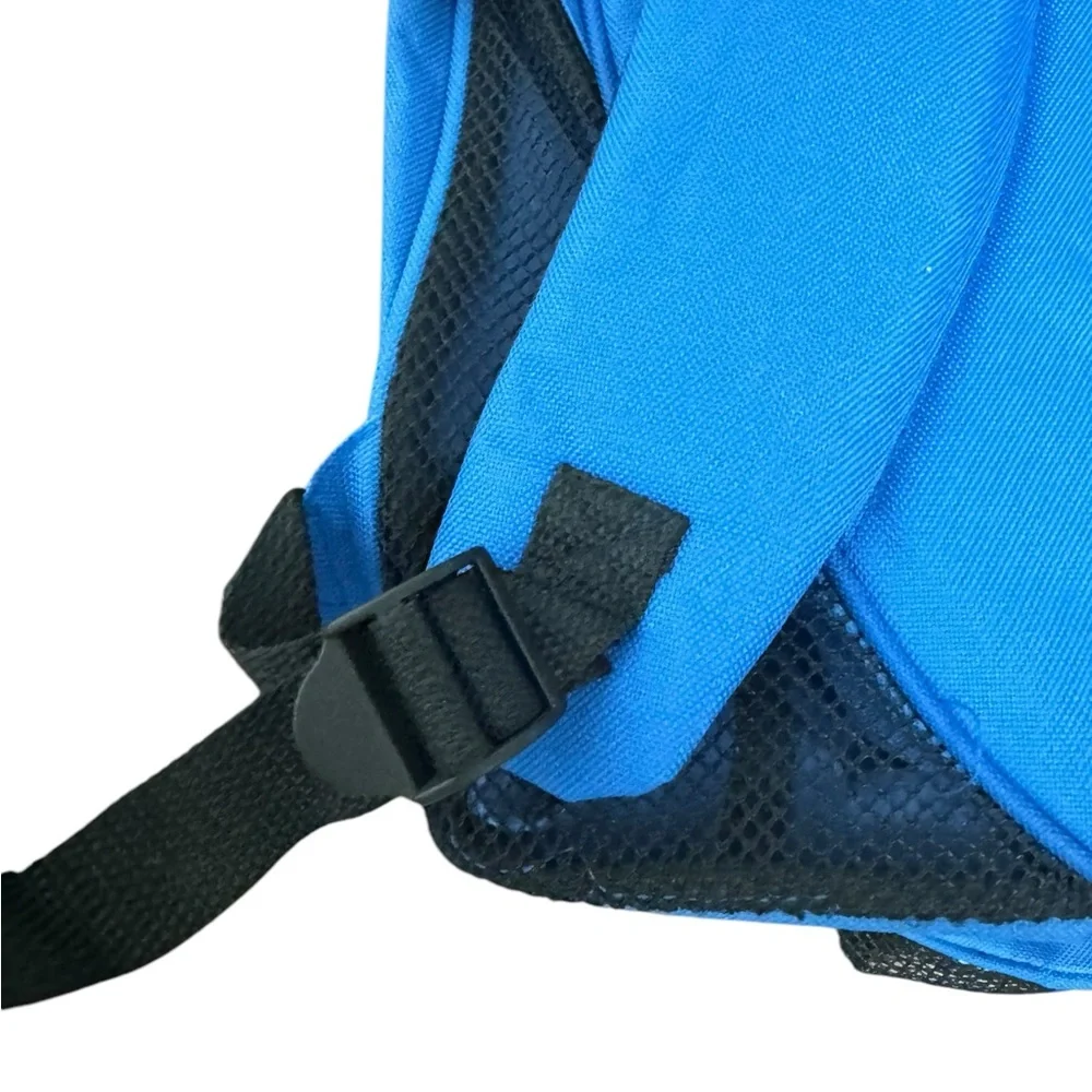 Large capacity canvas backpack. In Blue. GUC